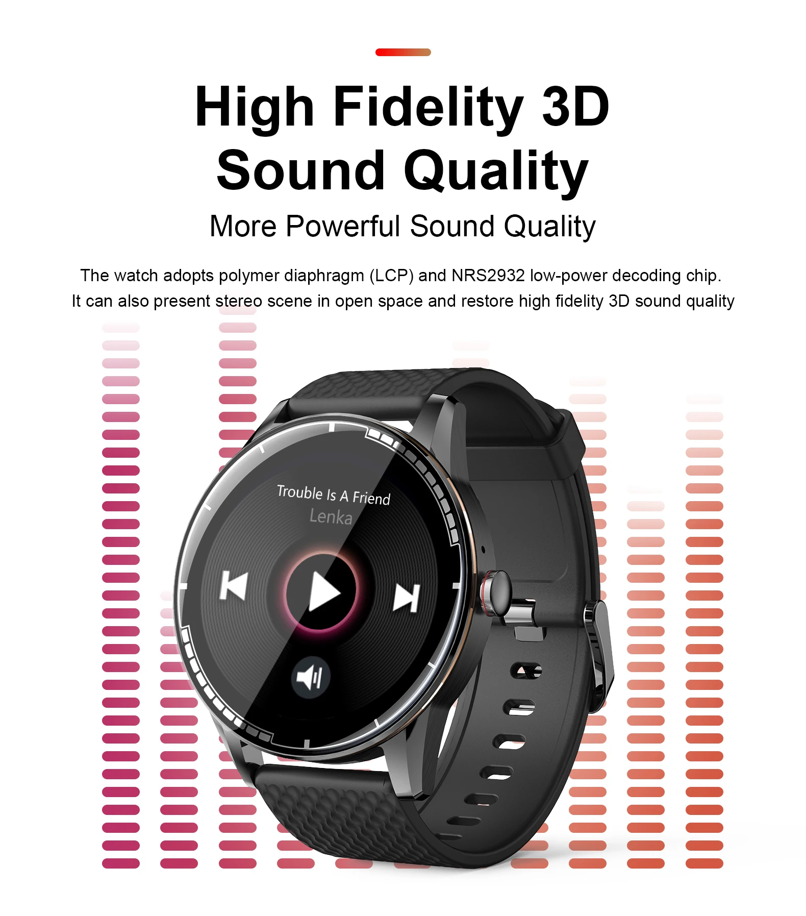 2021 H6 Smart Watch Connect to TWS and Speaker Heart Rate Monitor watch Local music heart rate hands-free call watch - ANKUX.COM