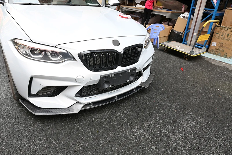 V Style Carbon Fiber Front Bumper Lip For Bmw M2c Competition F87 Cf ...