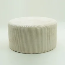 Hot Selling Modern Home Furniture Round Velvet Fabric Tufted Pouf Ottoman Stool Coffee Table Tuffed Ottoman