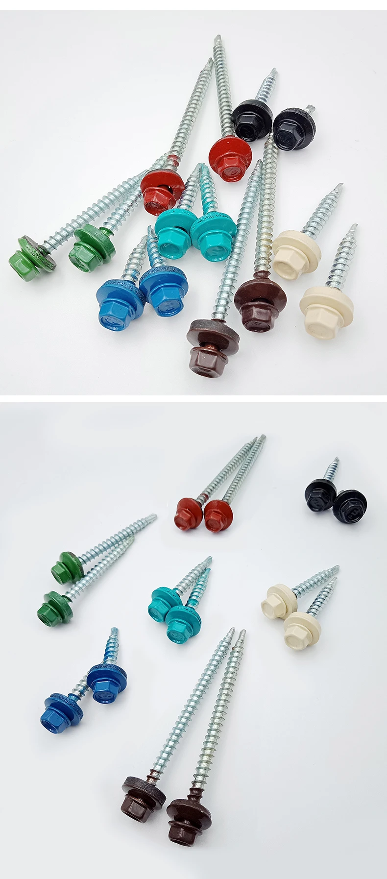 Factory Price Din7504 Tek Screws Galvanized Hex Head Painted Self