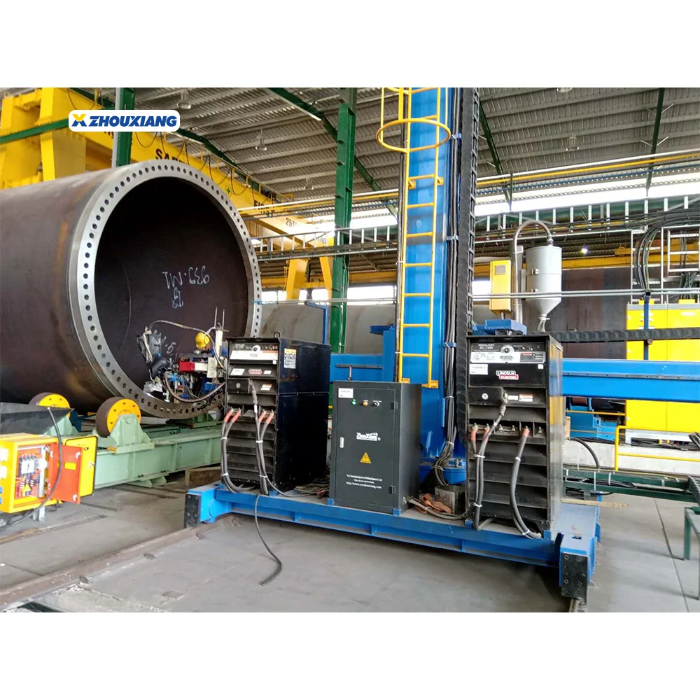 Zhouxiang Heavy Duty Automatic Pipe Column and Boom Welding Manipulator in Wind Tower Plant