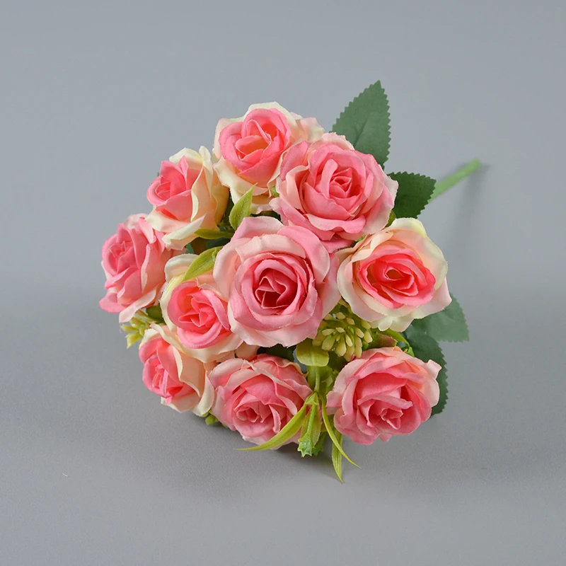 Factory Wholesale Price Artificial Rose Bouquet Silk Rose Wedding Decorative Bouquet Buy Cheap