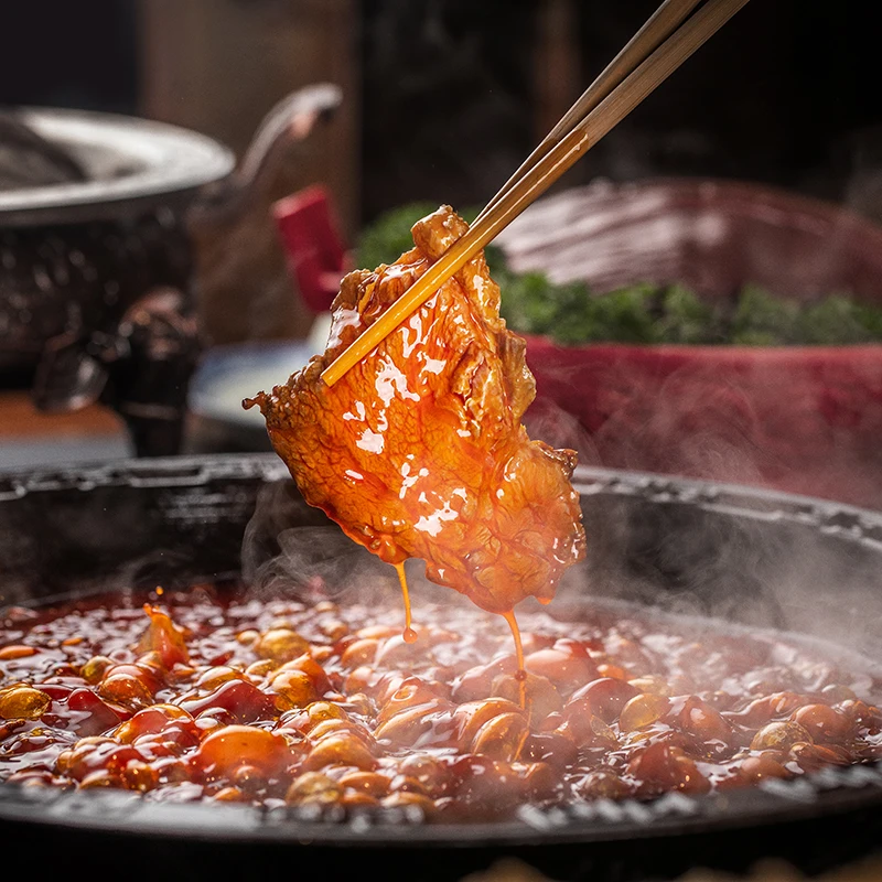 中国カスタムメイドの古典的な四川味鍋調味料スパイシーな鍋調味料キッチンとレストラン用