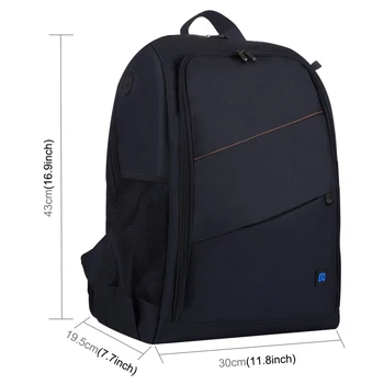 Alternative view of PULUZ Outdoor Portable Waterproof Scratch-proof Dual Shoulders Backpack Handheld PTZ Stabilizer Camera Bag