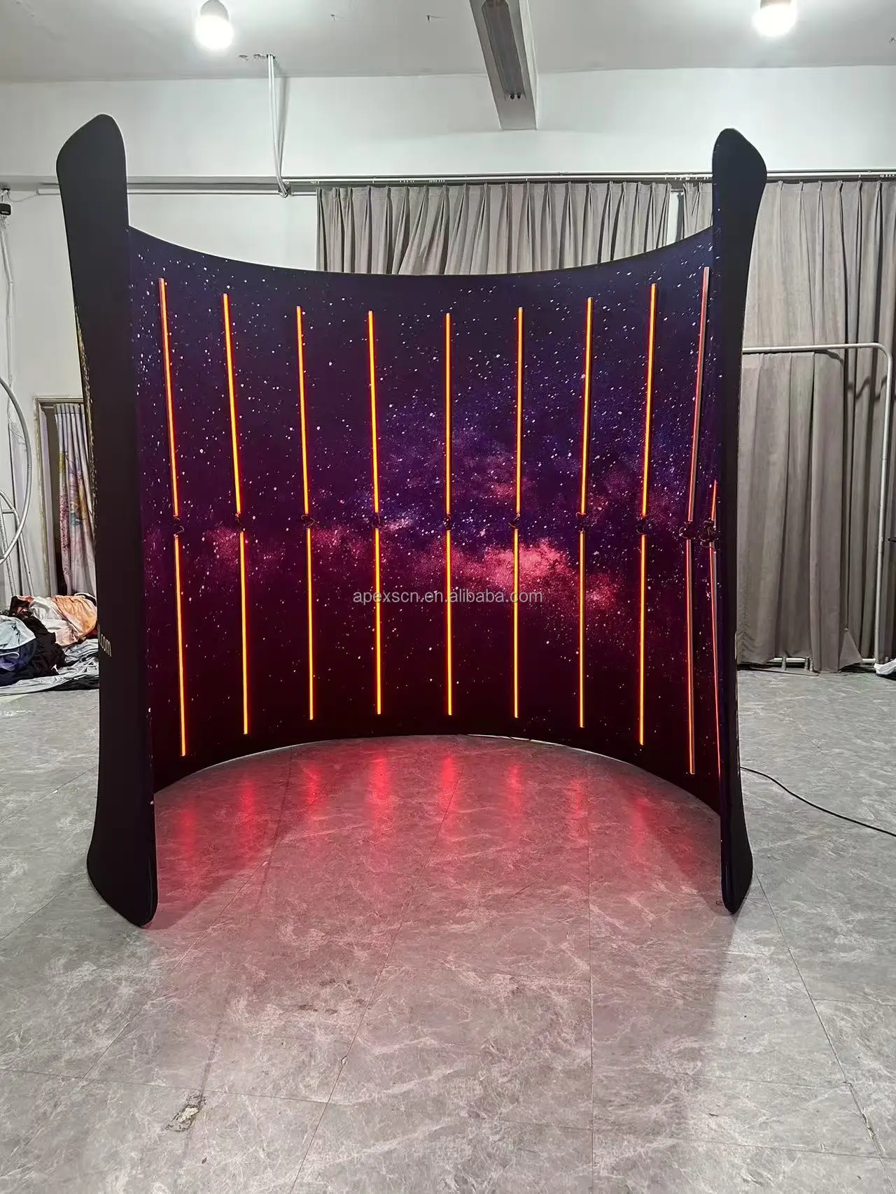 Photo Booth Backdrop Photobooth Glitters Light Backdrop Voice-activated ...