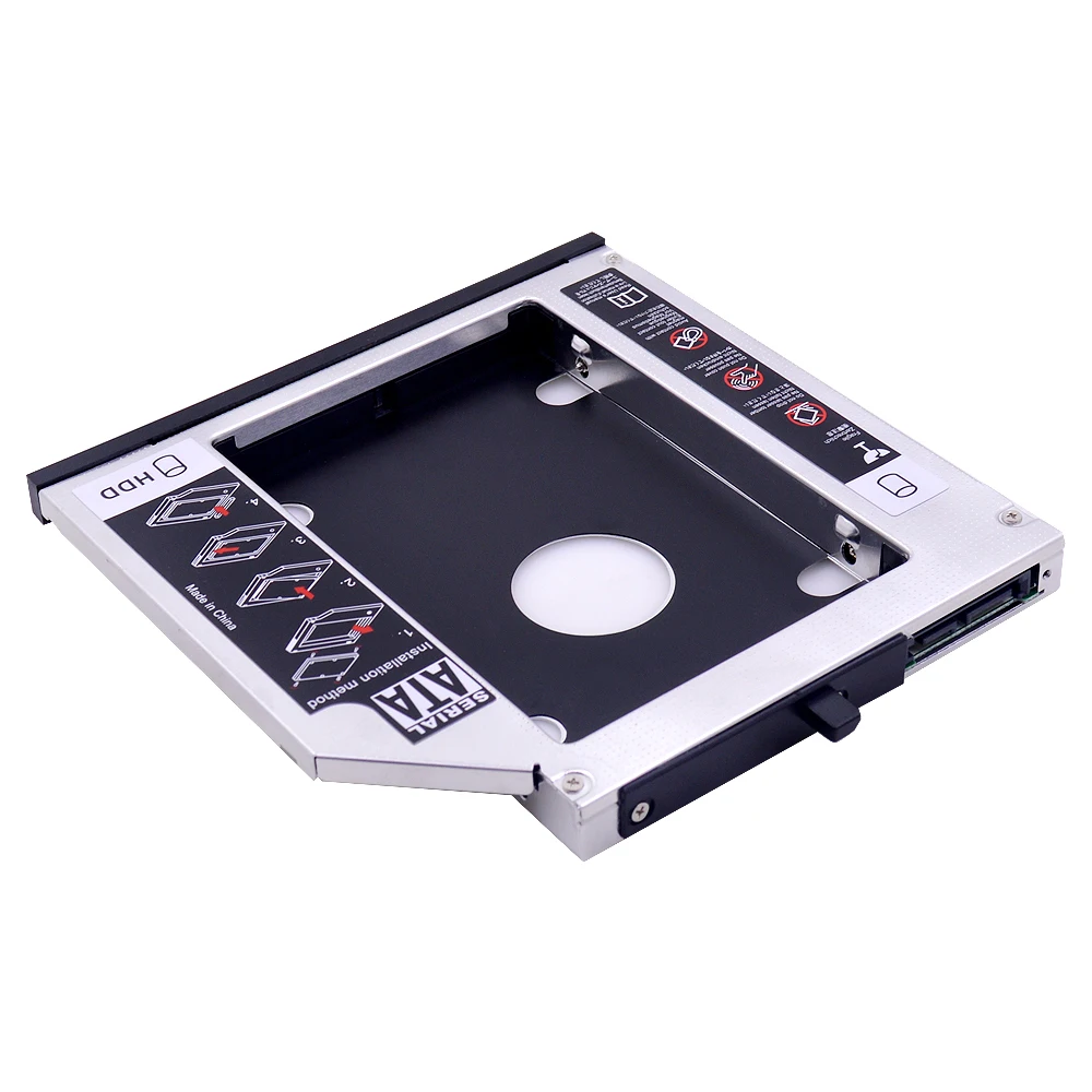 2-й жесткий диск Caddy Aluminium 12 7 мм SATA 3.0 для 2 5 ' Lenovo ThinkPad T420 T430 T520 T530 DVD-ROM