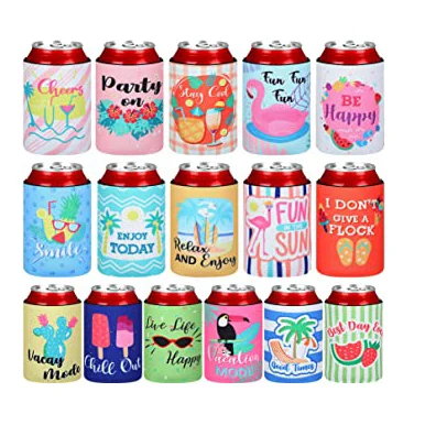 Neon Blue Can Koozies-insulated Beverage Holders W/one Color Imprint-foam  Beer Coolies-your Art or Ours, Super Fast Ship, Minimum 10 Coozies 