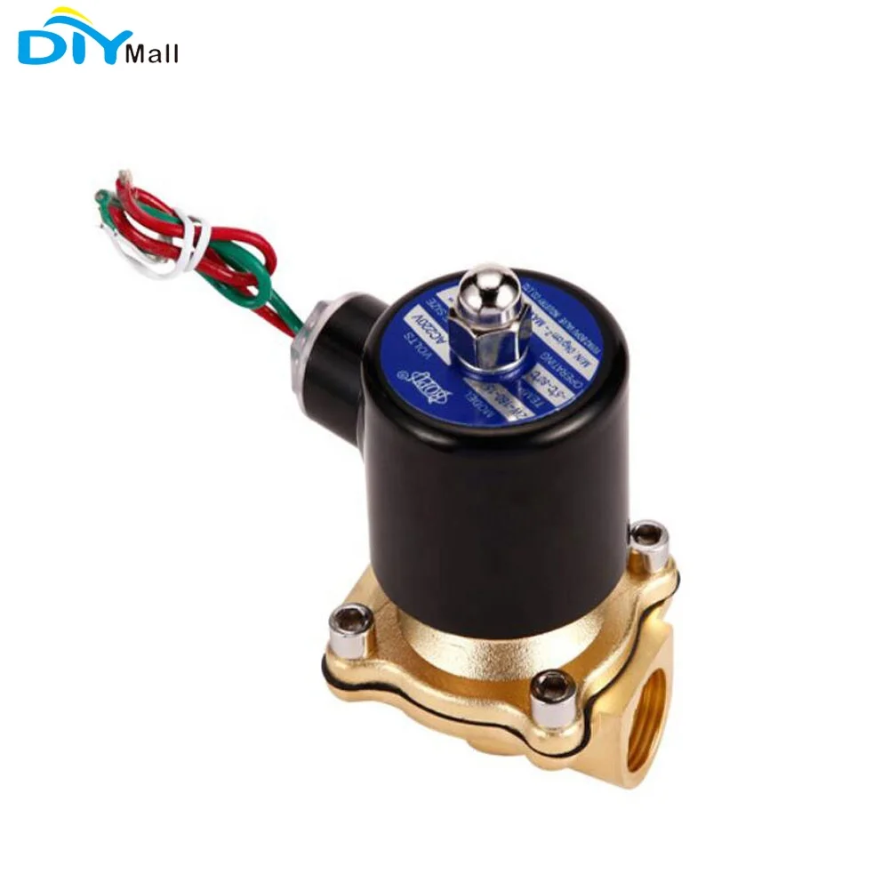 12V DC 1/2" Brass Electric Solenoid Valve Water Air Fuels Gas Normal Closed New 