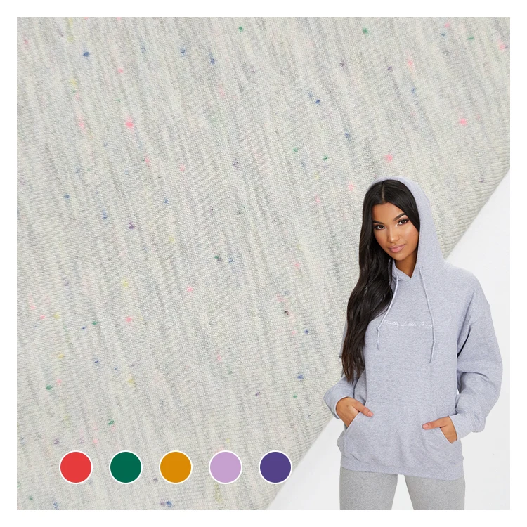 New Fashion Knitted Poly French Terry Fabric Hoodie Fleece Material , High Quality Soft Cotton French Terry Fabric for Sale/