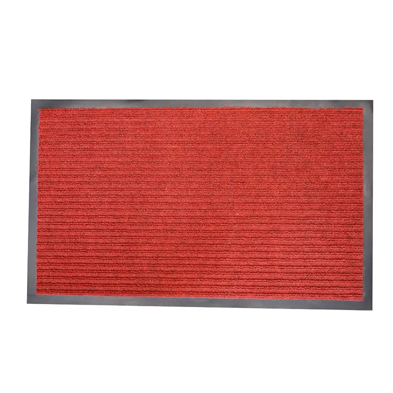 Double Ribbed Door Mat Stripe Floor Carpet with PVC Backing