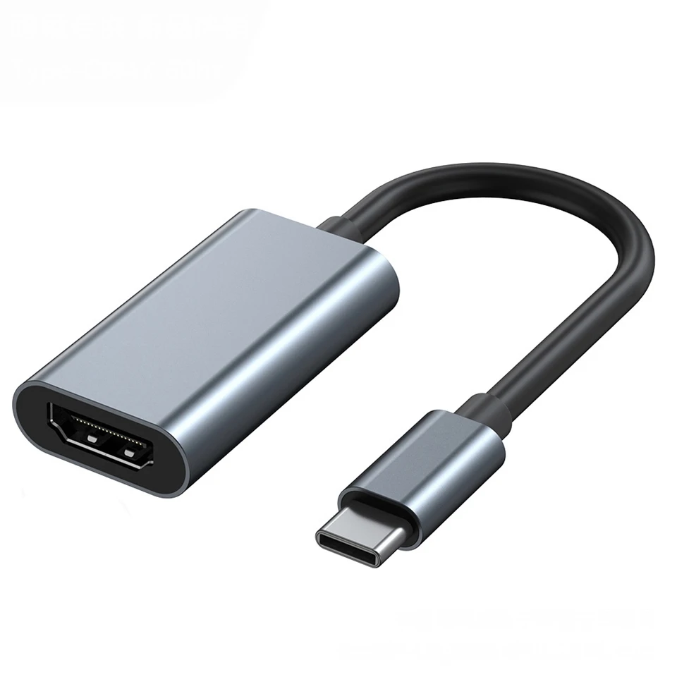 Adaptateur USB-C vers HDMI 4K, station d'accueil USB-C m&acirc;le vers HDMI femelle, c&acirc;ble convertisseur HDTV USB-C vers HDMI pour MacBook Pro et Samsung