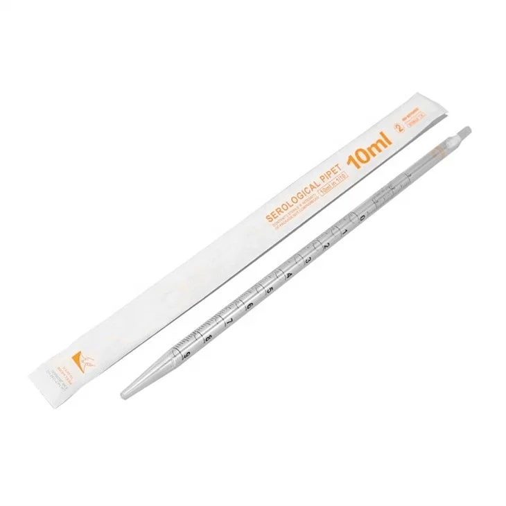 Medical Lab Disposable 1ml 2ml 5ml 10ml Plastic Sterile Serological Pipette