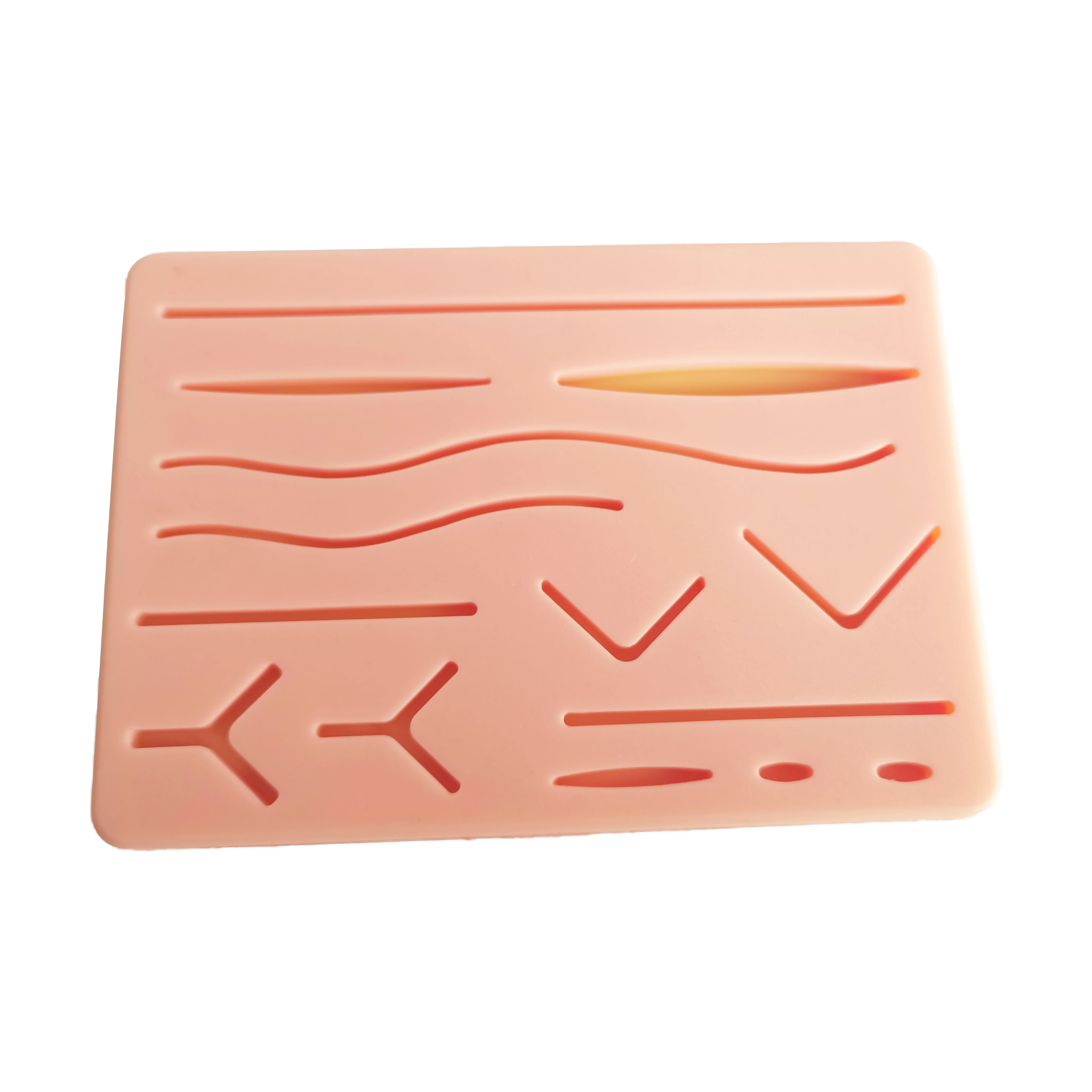 Medical Teaching Resources Surgical Student Practice Durable Silicone Skin Models for Suture Pads Training With Pre-Cut Wounds