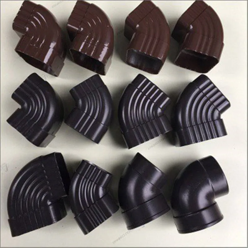 TEHAUX Downspout Gutter Guard & Connector – Black Aluminum Alloy, Waterproof, Fits 4.6″ Openings, For Rainwater Drainage Systems