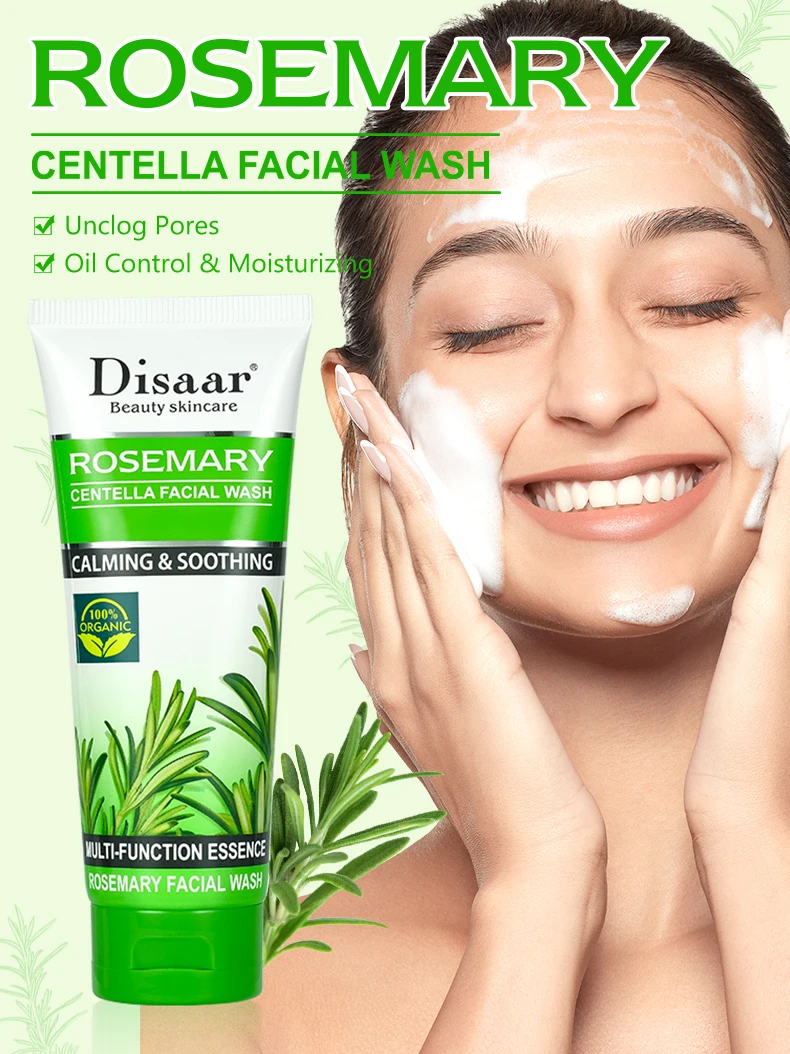 Disaar Rosemary & Centella Face Cleans Wash Deep Cleans Pore Moisturizing Face Repair Acne Oil Control Face Wash for Women