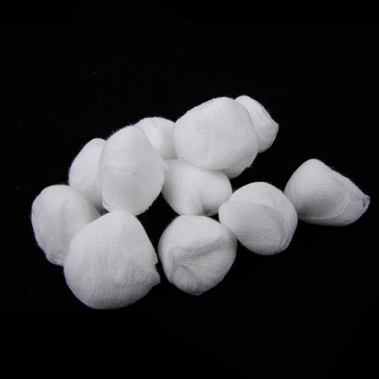 customized sizes medical soft sterile cotton gauze ball