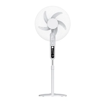 16-Inch Oscillating Rechargeable Standing Pedestal Fan, Battery Operated(Optional) with Remote Control, Quiet BLDC Motor