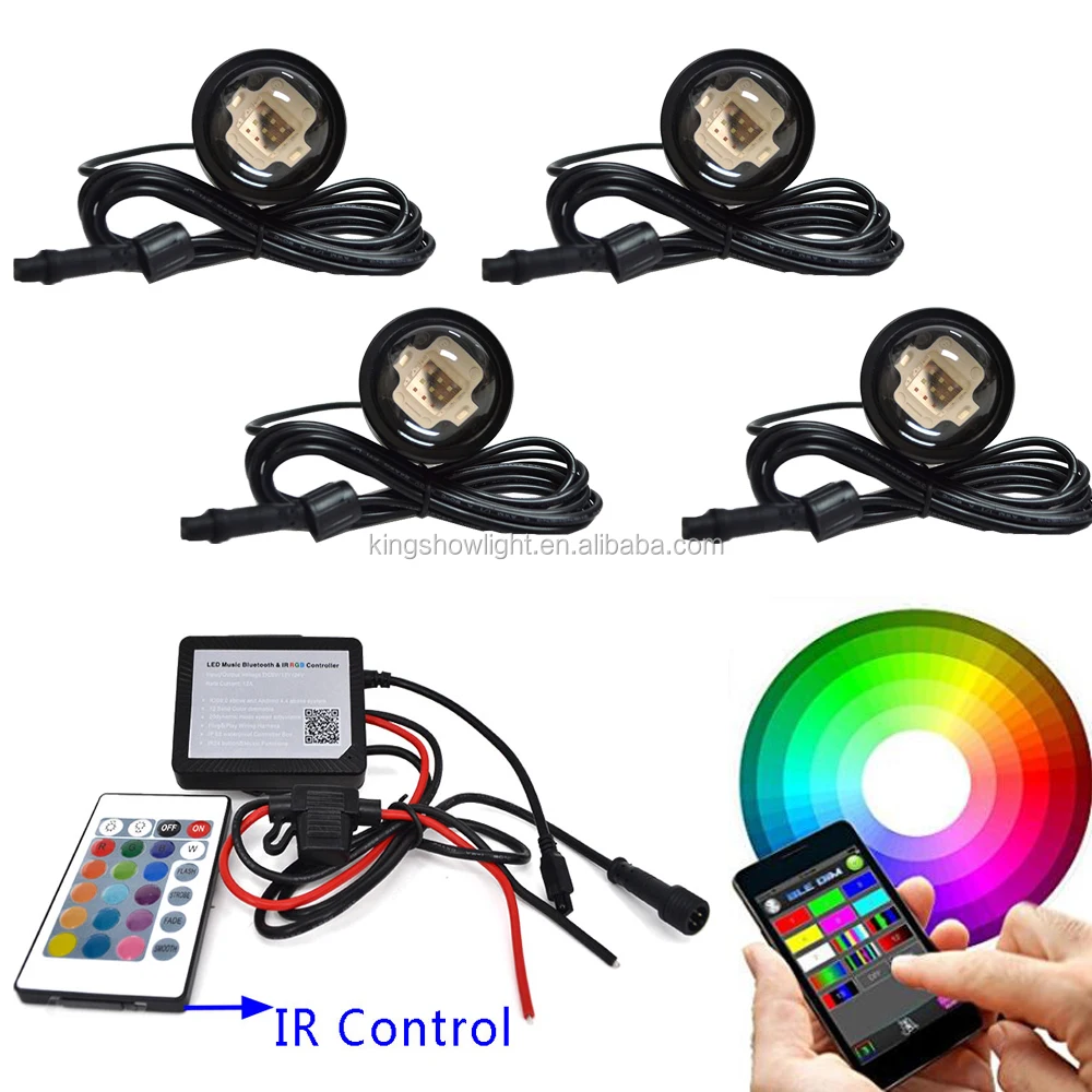 Kingshowstar - NEW 24W LED Light RGBW Marine Underwater Boat LED Drain Plug Light Waterproof Universal LED Boat Light IP68 LED Marine Light 9