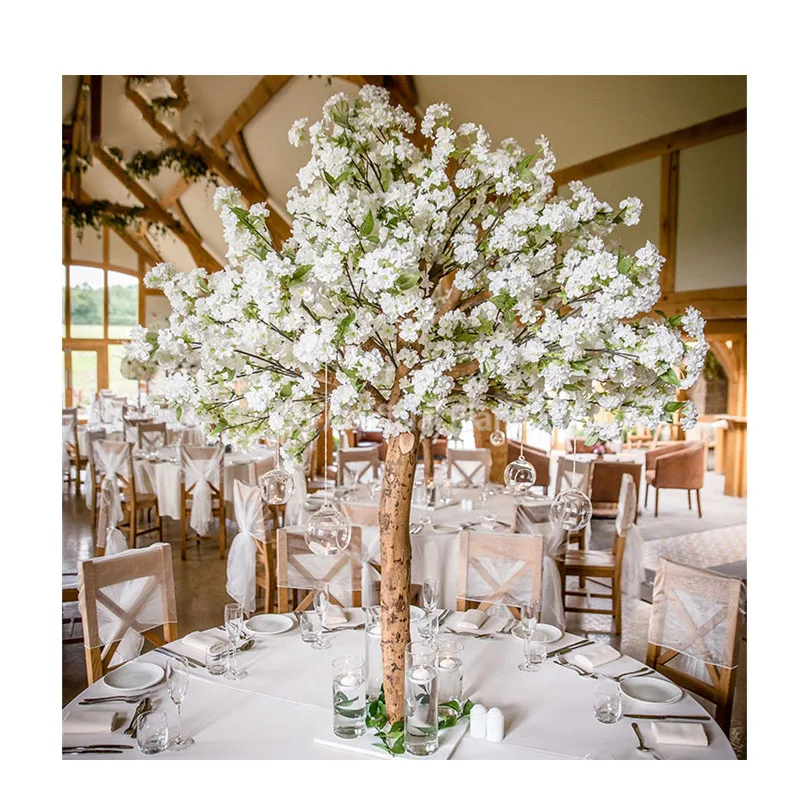 artificial cherry blossom tree wedding table