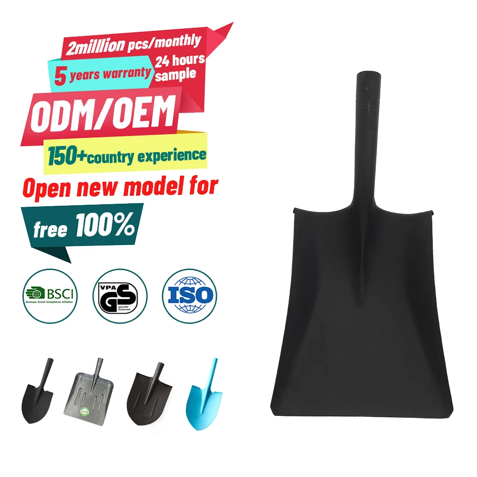 Kasangkapan para sa Pag-uugat na Gawa sa Metal na Carbon Steel para sa Pagsasaka at Hardin—Dataran/Kuwadrado/Bilugang Ulo ng Palanggana na May Hawakan na Kahoy/Bakal/Fiberglass