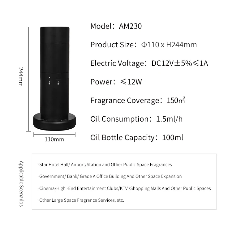 Tower Commercial Scent Diffuser Aromatic Electric Plug Aroma Diffuser Fragrance Mist Machine