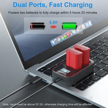 KingMa EN-EL15 High Capacity 2400mAh Lithium Ion Batteries and Portable Usb-c Charger Kit for Nikon product image