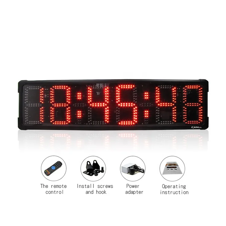 Оптовая продажа, водонепроницаемые уличные электронные часы с дистанционным управлением для марафона, гонки, таймер для марафона, таймер темпа, светодиодные двухсторонние часы