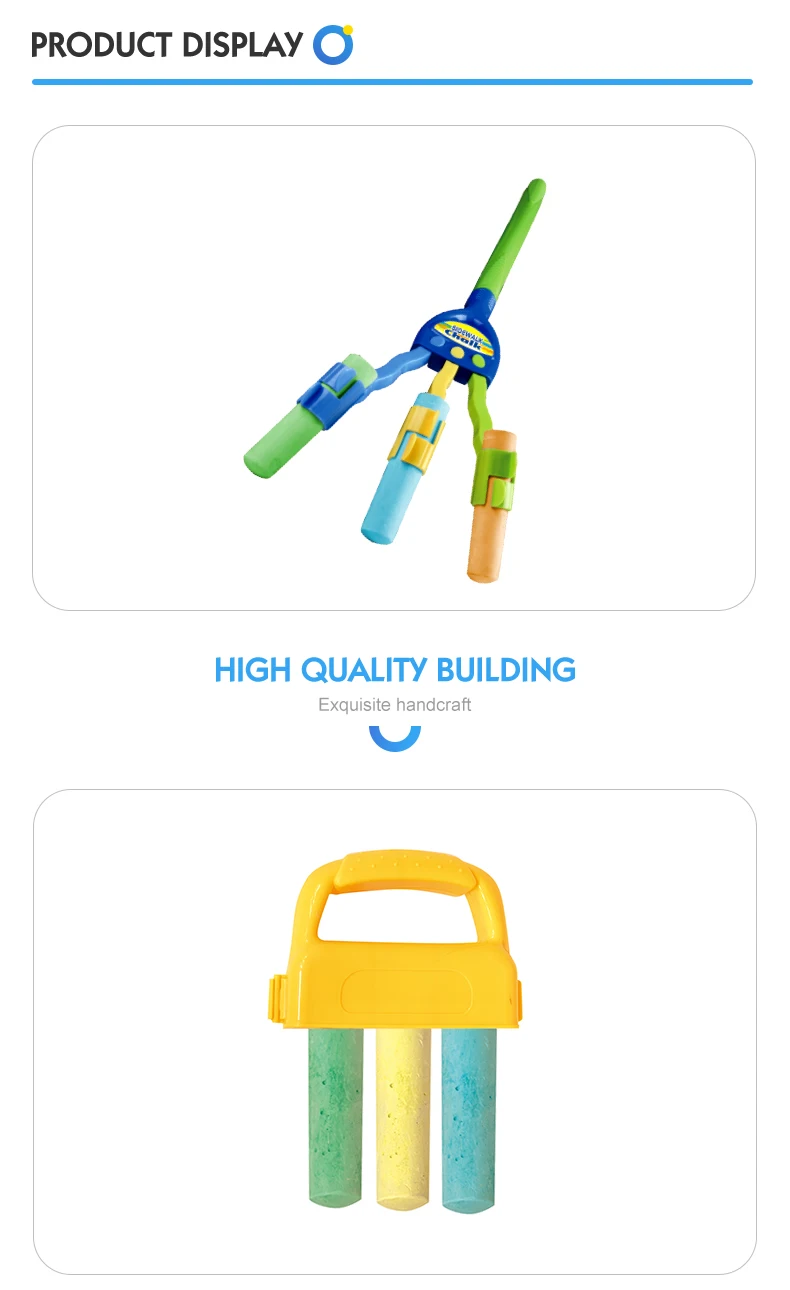 Нетоксичный цветной моющийся набор мелов для улицы Забавная детская художественная