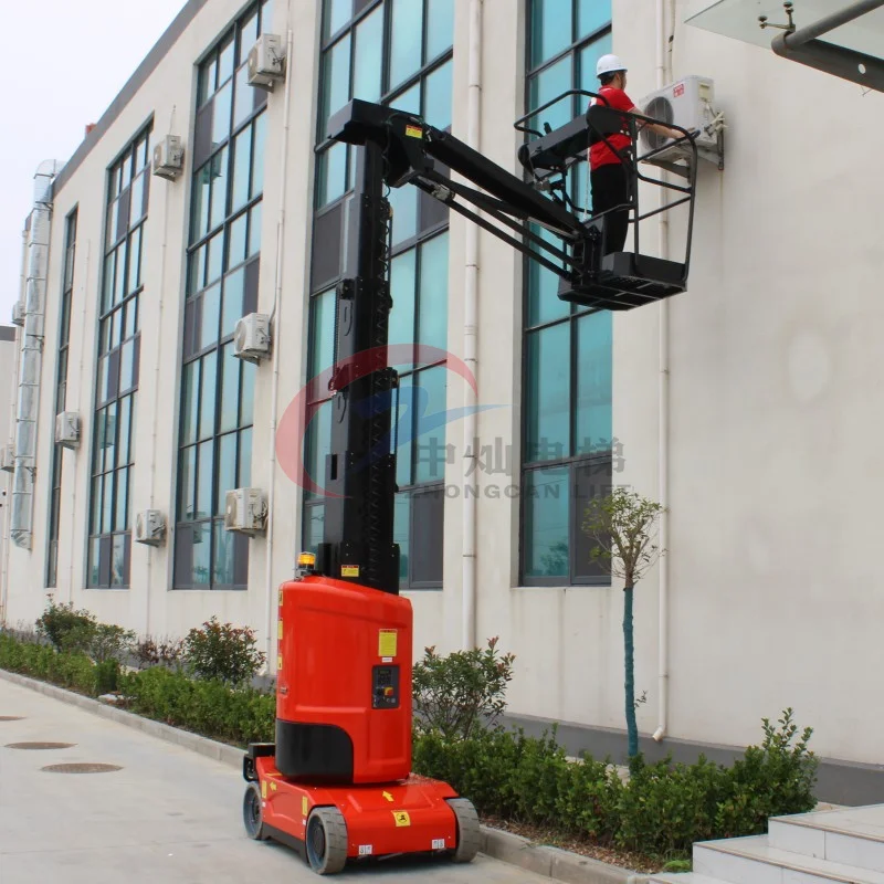 9m 10m Rotation 345 Degrees Electric Lifting Telescopic Small Mini Man Lift with JIB