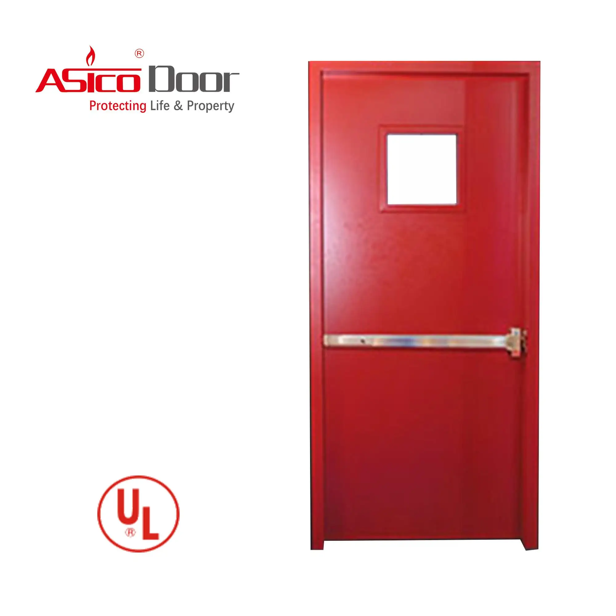 WH Intertek UL Listed Steel Fire Door 180minutes Fire Rating QCD Approved