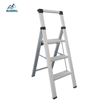 Anti-pinching patent safety folding aluminium ladder with en131 for home use