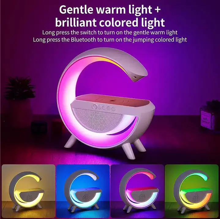 Rgb Lamp With Phone Multi-function 15w 9 In 1 Wireless Fast Charger And 