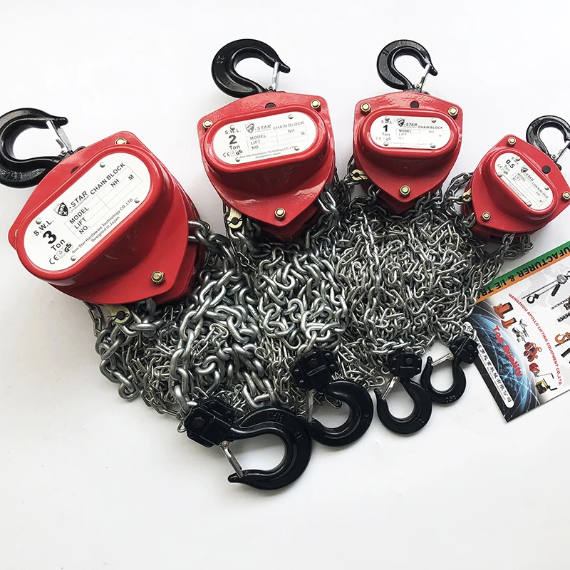 0.5ton -30ton hand hoist Manufacturer directly sell Hand Pulley Chain Block 2 ton Chain Hoist Block 2000kg