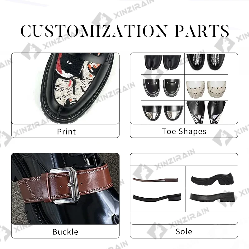 Xinzirain Customized Mohair Flat Loafers Unisex Size 35-44 Cow Printing Lace up Women Men Chunky Derby Shoes