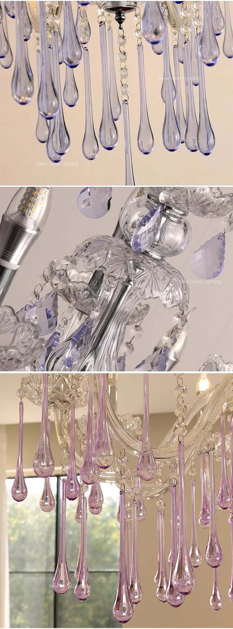 cpl 463 modern sculptural murano glass chandelier  artistic european style pendant light for villa dining-2