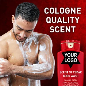 Wholesale Men's 3-in-1 Refreshing Foaming Cleanser Lemon Cedarwood Body Wash Shampoo & Face Wash Gel for Hydrated Skin & Hair