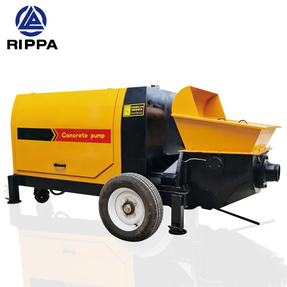 Rippa High Quality Concrete Line Pump Small Mini Trailer Stationary Concrete Pump Truck Mixer Concrete Pump