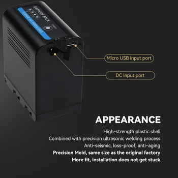 FB 7850mAh Li-ion DV Digital Video Camera Battery for JVC SSL-JVC70U GY-HM650 GY-HM600 GY-LS300 GY-HM200 detail image