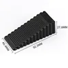 Large black triangular door stop