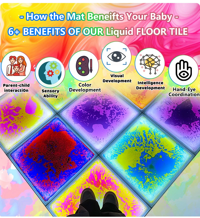 New Squeeze Toy Children's Sensory Pad LED Luminescent Floor Tile Suitable for Learning and Interaction in Children with Autism details