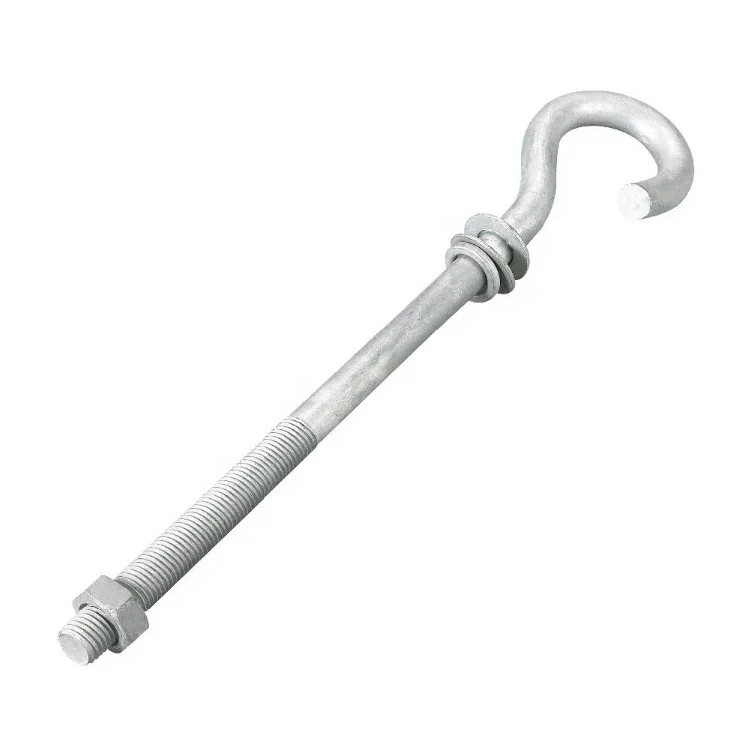 Factory High Quality 3/8 Inch Eye Hook Galvanized Hook Bolt with