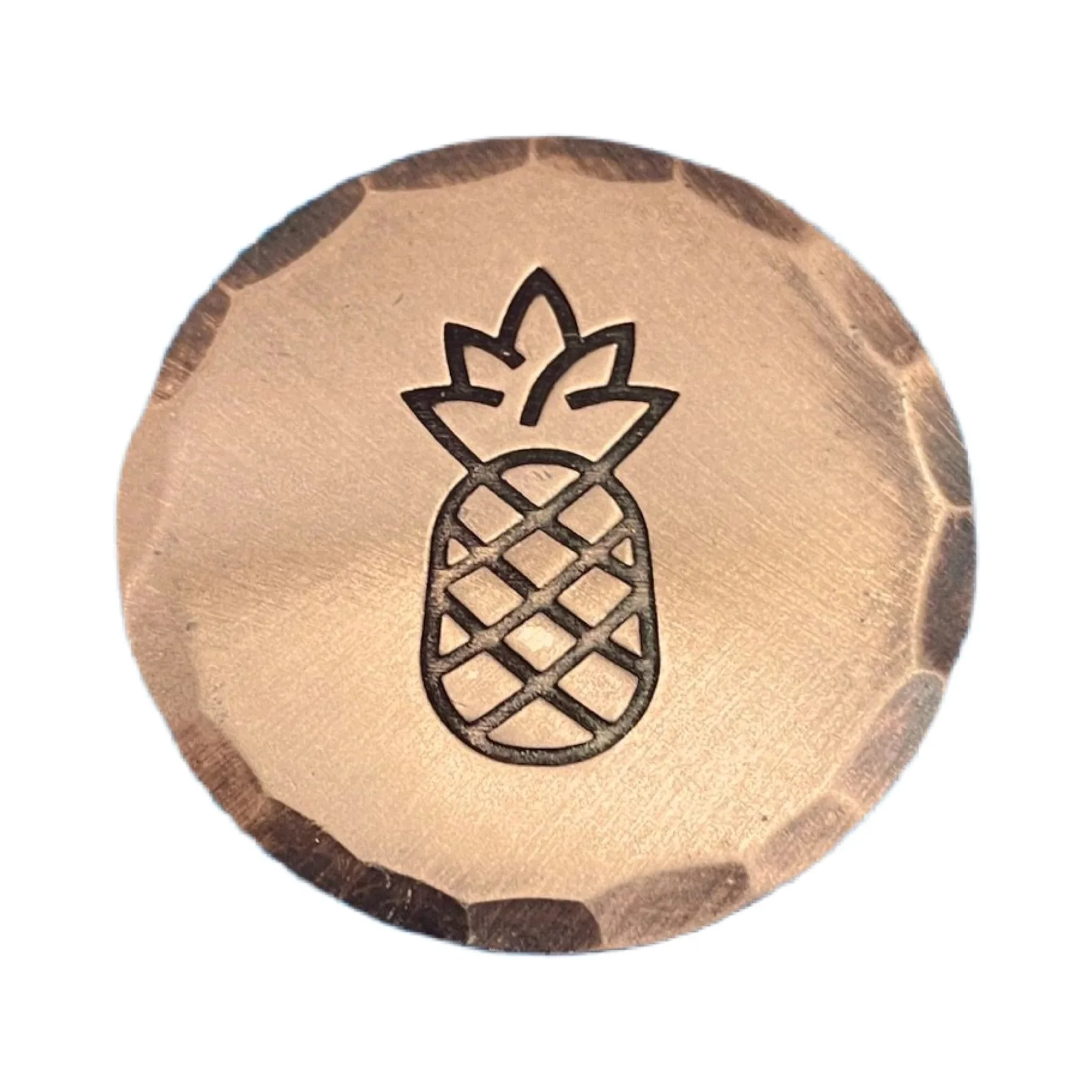 Custom logo Engraved Antique Copper Handmade Golf Ball Markers With Unique Edge details