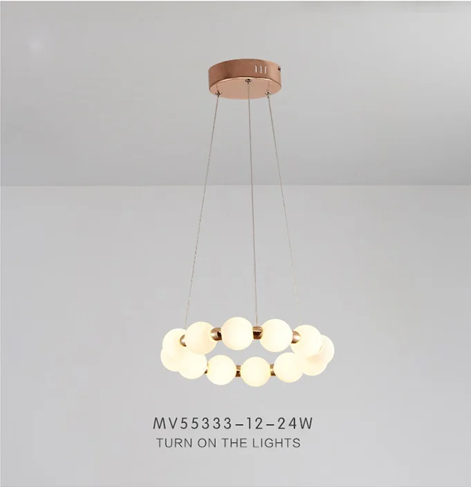Factory Direct Deal Modern Home Decorative Pendant Light Dimming Lighting Glass Ball Led Chandelier