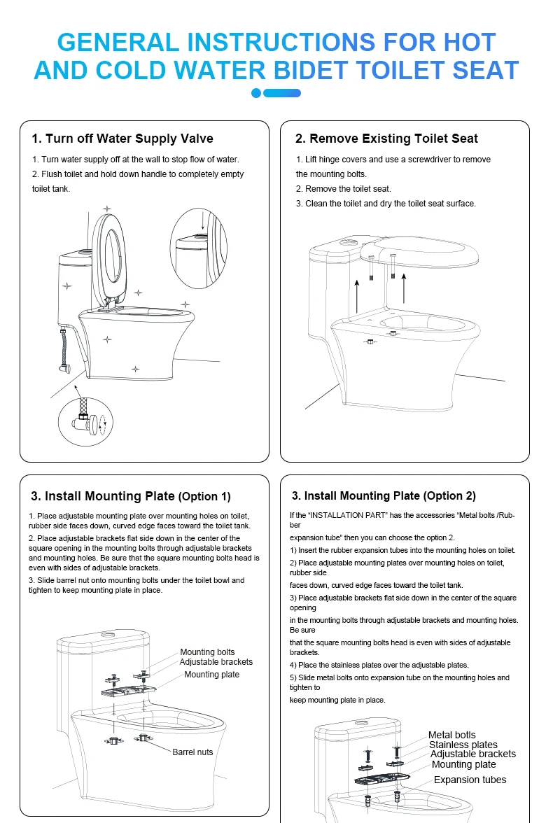 Wholesale Elongated Toilet Seat With Bidet, Custom Hot and Cold Bidet Toilet Seat, Postpartum Care Toilet Seat Cover manufacture