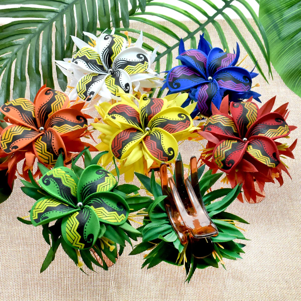 Hot Selling Decorative Foam Flower Beach Holiday Wedding Hair Accessory Tropical Flower Buy