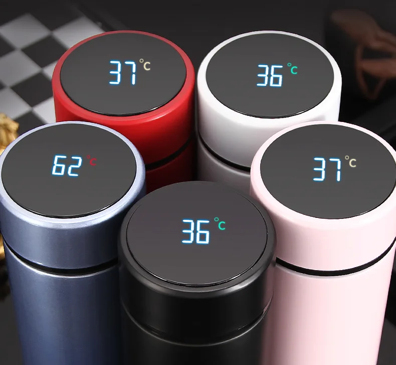 Smart Water Bottle 304 Double Wall Stainless Steel Vacuum Flask Led