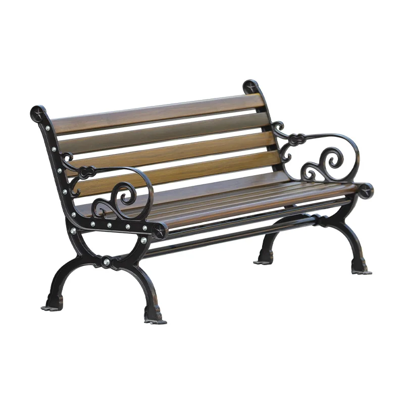 Outside wooden cast aluminium legs colonial bench chairs park benches outdoor