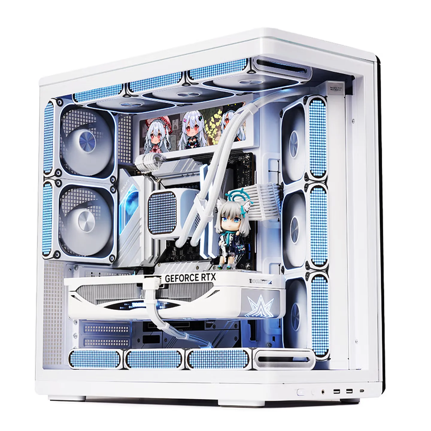 aigo starry chen 曲名ピラーレス ATXケース ディスプレイ付き Aigo Starry Chen ATX Mid-Tower Gaming PC Case with Curved Glass