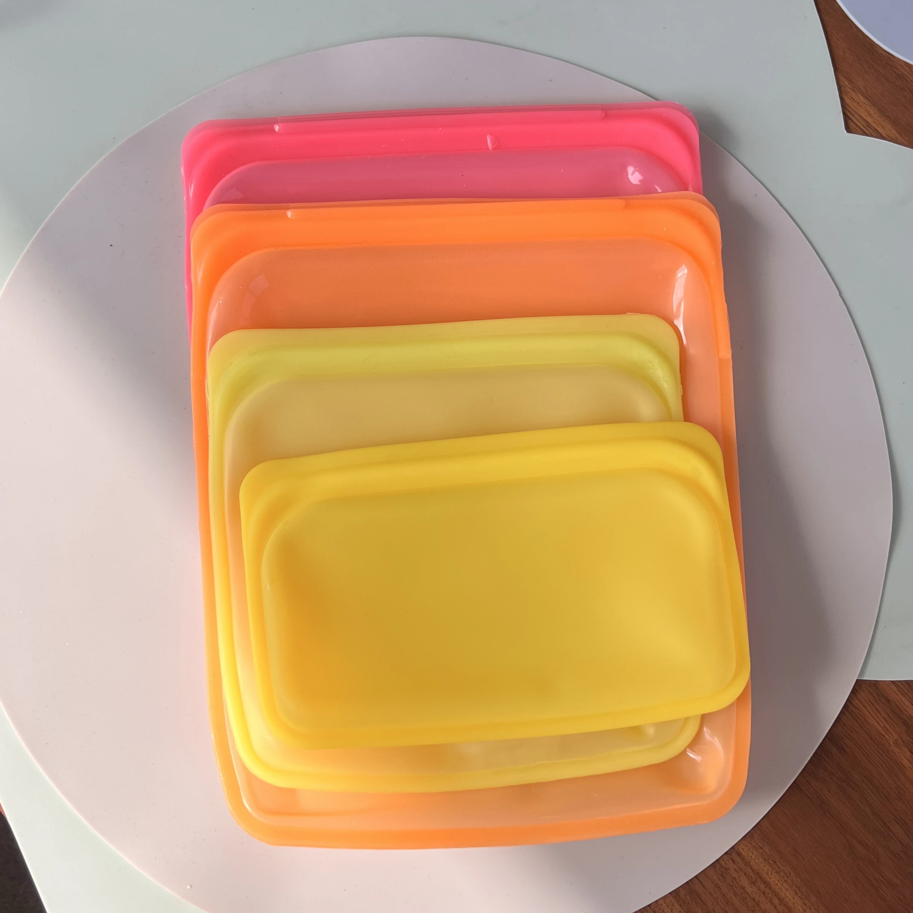 Freezer Leakproof Zipper Zipper Finishing Packing Fresh Keeping Reusable Storage Bags PEVA China Clear Space Home Food Silicone