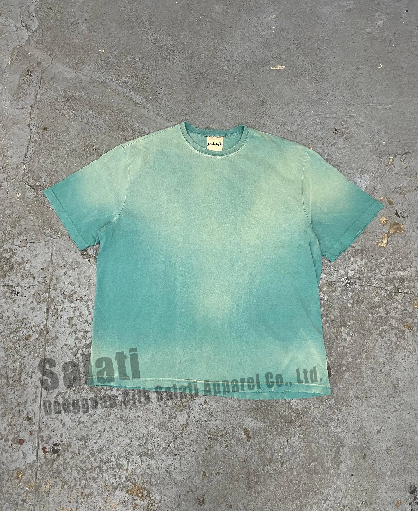 Custom Blank Sun Faded Tshirts Heavy Cotton Plain Oversized Crew Neck T-shirts Distressed Vintage Acid Washed Tshirts for Men gallery 3